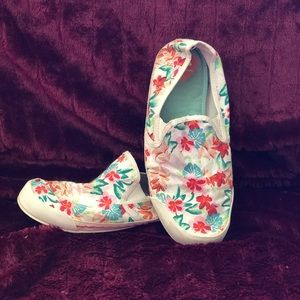 A pair of slip on shoes